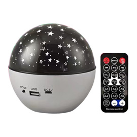 Lampara Velador Proyector De Estrellas Con Parlante...
