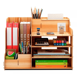 Organizador De Escritorio Porta Lapices Soporte Libr...