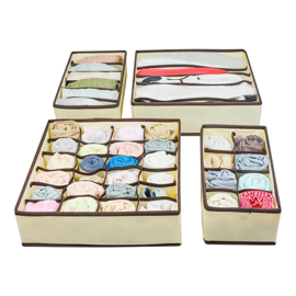 Organizador De Ropa Para Cajon M002  4 Piezas 45 Div...