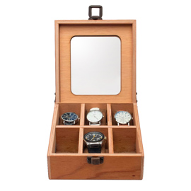 Caja Estuche De Madera Organizador 6 Relojes