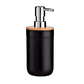 Dispenser De Jabón Liquido Negro Dosificador Bamboo