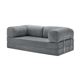 Sillon Teddy 100X200x40  Color Plomo
