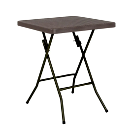 Mesa Plegable  Ratán Marrón 60X60 Cm