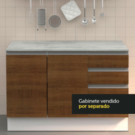 Mesada Para Mueble De Cocina 120Cm Gris