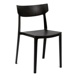 Silla Nictom Sc01 Negro Apilable Minimalista Unidad