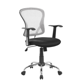 Silla De Oficina ObSo1 Malla Blanca Con Base Cromad...