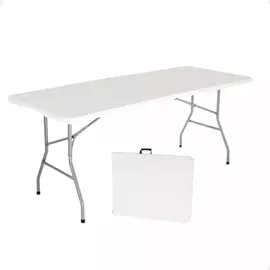 Mesa De Jardin Plegable 1.8 Mts Valija Para Camping