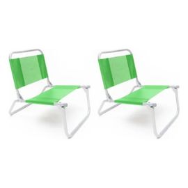Reposera Verde M. Silla Playera Plegable Aluminio Pl...