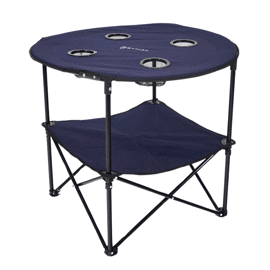Mesa Plegable De Camping Playa Con Posa Vasos Azul ...
