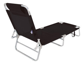 Reposera Playera De Aluminio  002702 Color Negro