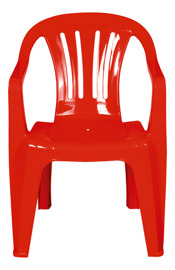 Silla Plastica De Jardin 15151105 Color Rojo