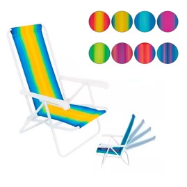 Silla Plegable 4 Posiciones Acero Liviana Color Sur...