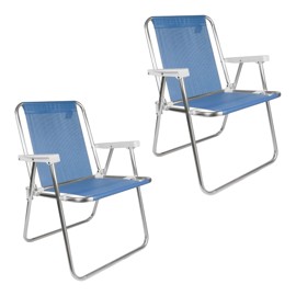 Kit X2 Silla Alta De Aluminio Sannet Playa Camping ...