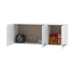 Mueble Alacena Blanca 1,20 Mt  Manijas Cromadas Cea1...