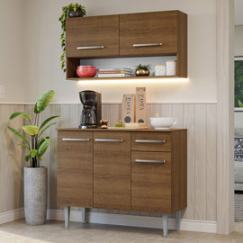 Combo De Cocina Emilly Bajo Mesada Con Mesada Y Alac...