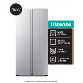 Heladera Side By Side 468L No Frost Color Plata Rs3...