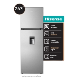 Heladera No Frost 267L Inverter Dispenser Inox Rt3n...