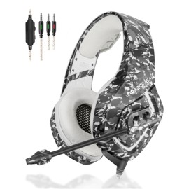Headset Gamer Aimzone Camuflado Gris Az707