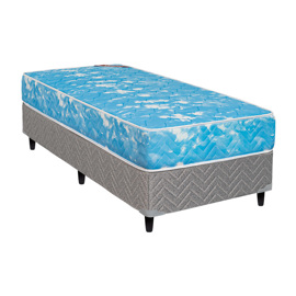 Sommier Y Colchon Resortes  090X190 1 1/2 Plazas