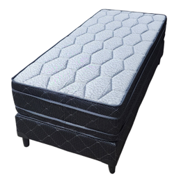 Conjunto Sommier 1P Dual Euro 80X190 30Cm Espuma Fi...