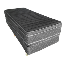 Conjunto Sommier 1 1/2P Dual 90X190 30Cm Firme Espu...