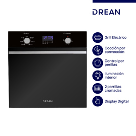 Horno Eléctrico Empotrable 60 Cm Negro Hedr601cn
