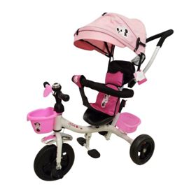 Triciclo Infantil De Con Asiento Giratorio Rosa