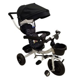 Triciclo Infantil De Con Asiento Giratorio Negro