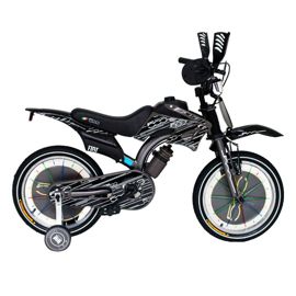 Bicicleta Infantil Simil Motocross Rodado 14  Negro