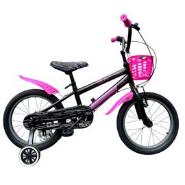 Bicicleta Infantil Urbana Rodado 16 Fiat Color Negro...