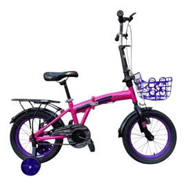 Bicicleta Plegable Infantil  Rodado 14 Fucsia