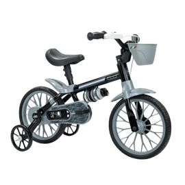 Bicicleta Infantil De  Rodado 12 Con Rueditas Gris