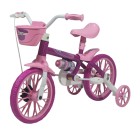 Bicicleta De Paseo R12 Con Cantimplora Rosa