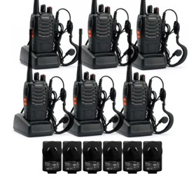 Kit X6 Handy Wk99u 5W 16Ch Uhf Hasta 10Km