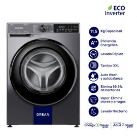 Lavarropas Carga Frontal Inverter 11,5 Kg Gris  Lfdr...