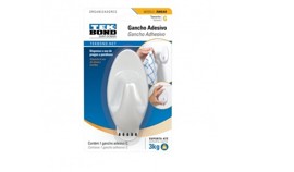 Gancho Adhesivo Grande Ambar Blanco X1 Unidades En B...