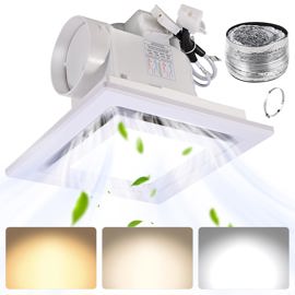 Extractor De Baño Con Luz Led Square 30W 110Cfm