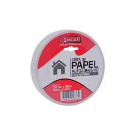 Cinta De Papel Blanca 24Mm X 50M