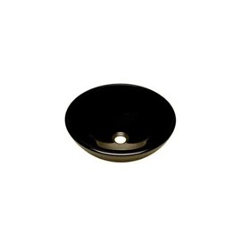 Bacha De Apoyo De Vidrio Redonda Negra 420Mmx145mm