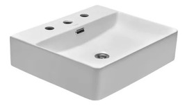 Bacha Cuadrada Baño Lavatorio  42X12cm Porcelana