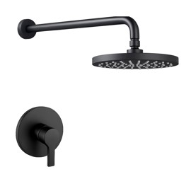 Grifería Para Ducha De Baño Monocomando  Negra