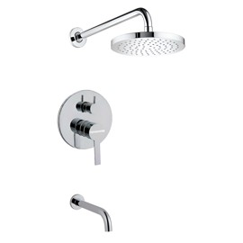 Grifería Monocomando Ducha C/Transf  Embutir Cromo