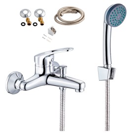 Griferia Ducha De Baño Monocomando  Con Soporte