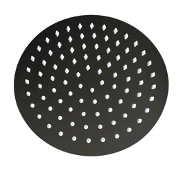 Flor De Ducha Redonda  20Cm Acero Inox Color Negro