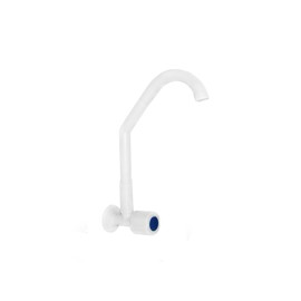 Grifo Plástico Para Pared Pico Curvo Alto Móvil