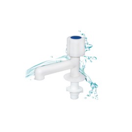Grifo Plástico Para Mesada Pico Recto Fijo