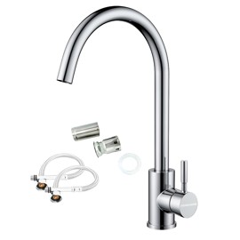 Grifería Para Cocina Monocomando Giratorio Cromo