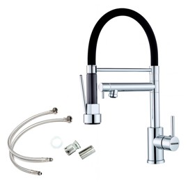 Grifería P/Cocina Monocomando Doble Función Cromo