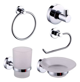 Set 5 Piezas Accesorios Para Baño 12005 Cromo