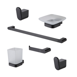 Combo Accesorios P/Baño Soria Black 6 Piezas